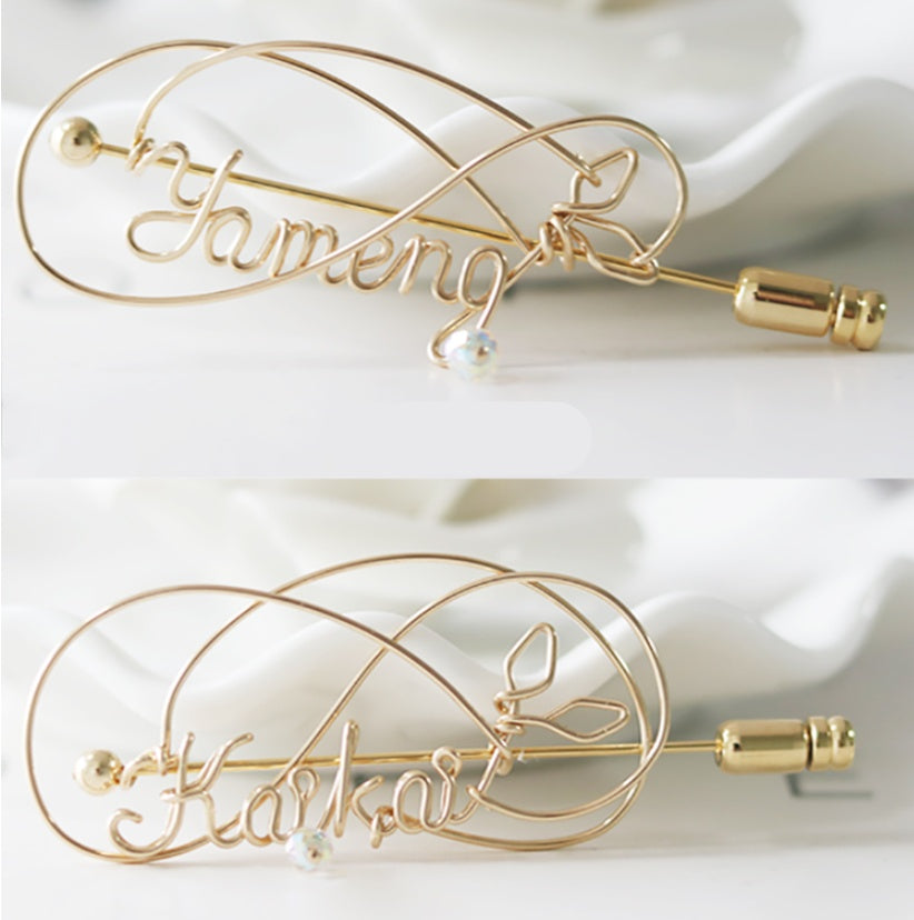 DIY Alphabet brooch