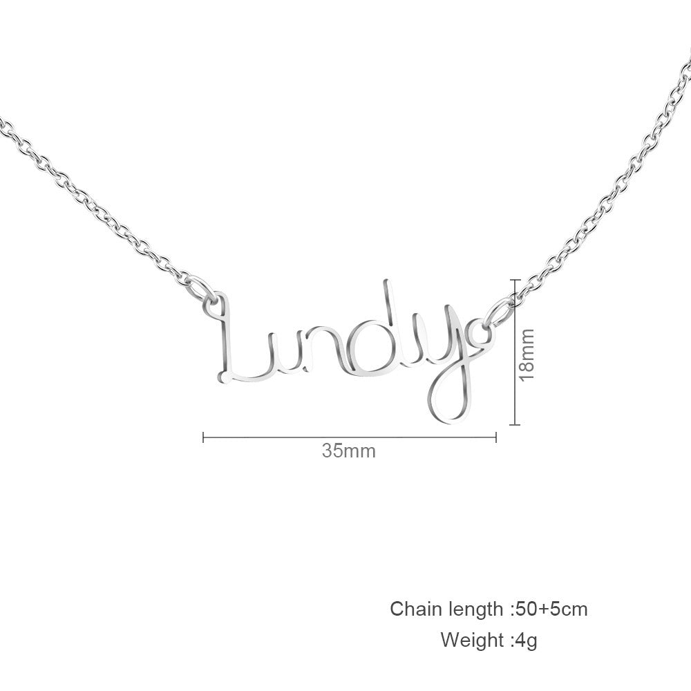 English Name Letter Necklace Customized