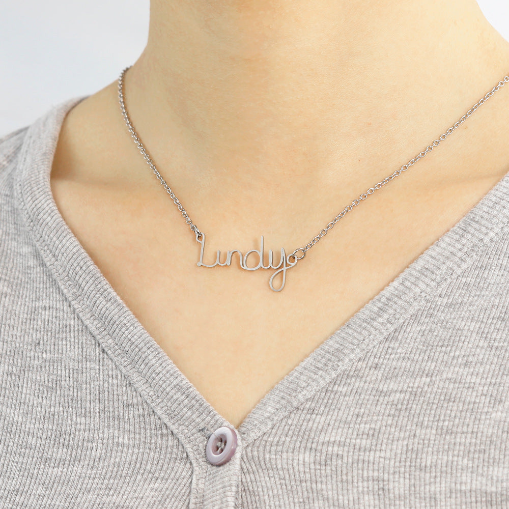 English Name Letter Necklace Customized