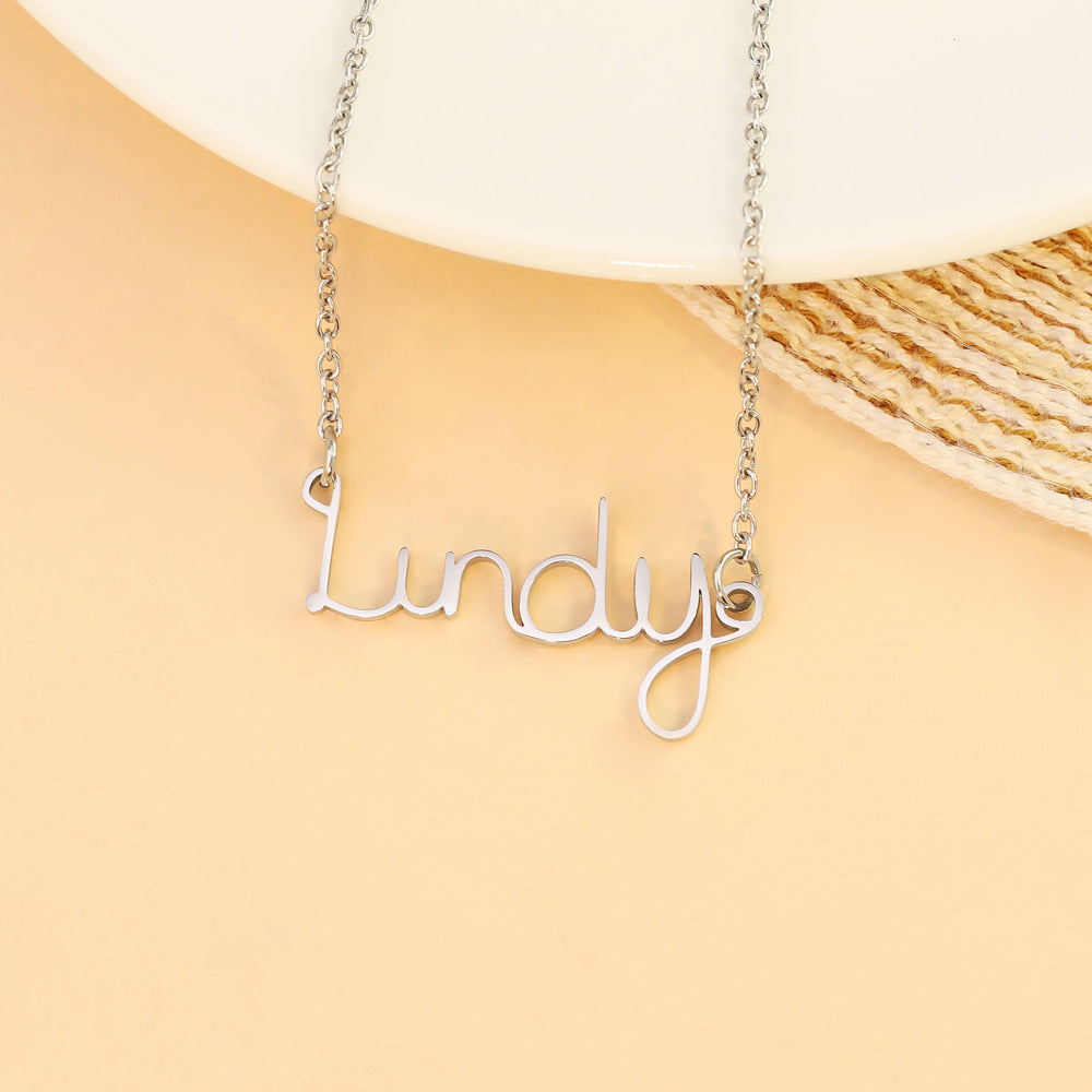 English Name Letter Necklace Customized